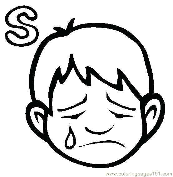 554x565 Sad Face Coloring Page Angry Face Coloring Page Happy Sad Face Sad