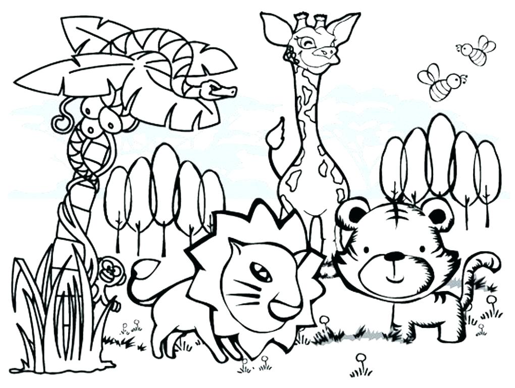 1020x768 Cartoon Animal Coloring Pages Cute Cartoon Animals Coloring Pages