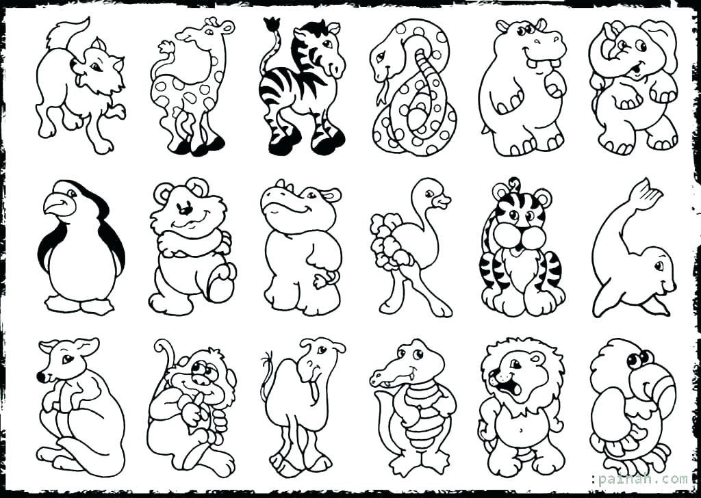 1024x728 Coloring Page Hard Wild Animal Jungle Free Printable Jungle