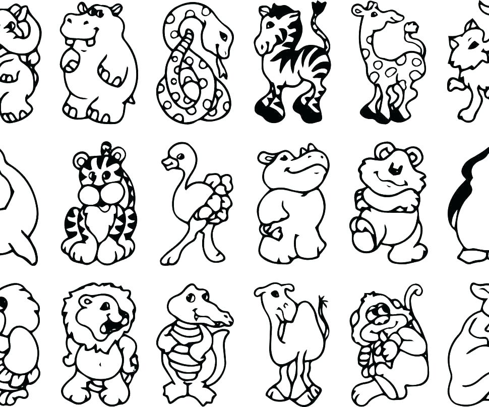 970x807 Animal Coloring Page Baby Animals Coloring Pages Preschool Animal