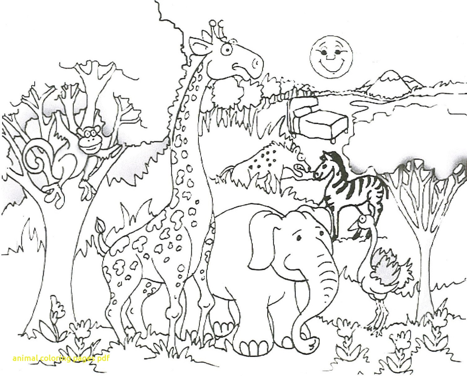 1492x1200 Animal Coloring Pages Pdf With Animal Color Pages Line The Awesome