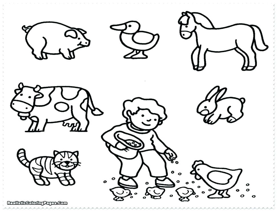 970x737 Coloring Pages For Kids Animals Farm Animal Colouring Masks Baby