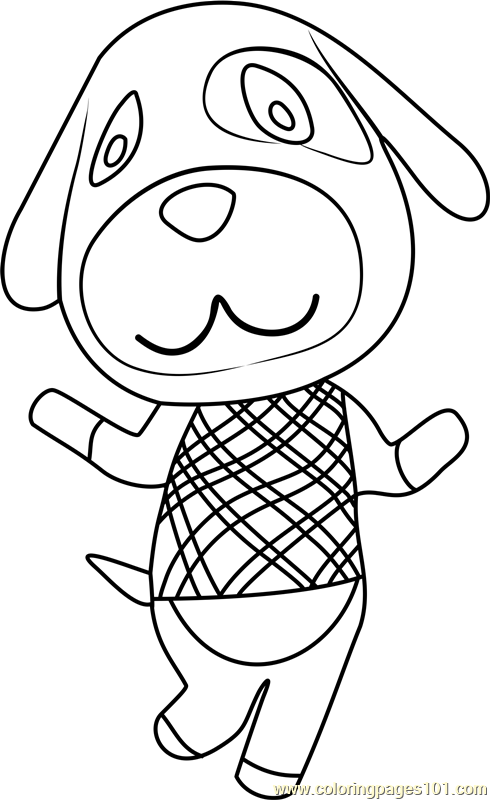 490x800 Goldie Animal Crossing Coloring Page