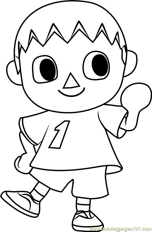 524x800 The Villager Animal Crossing Coloring Page