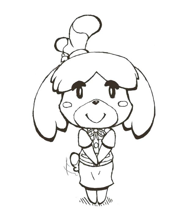 615x709 Animal Crossing Coloring Pages Animal Crossing New Leaf Coloring