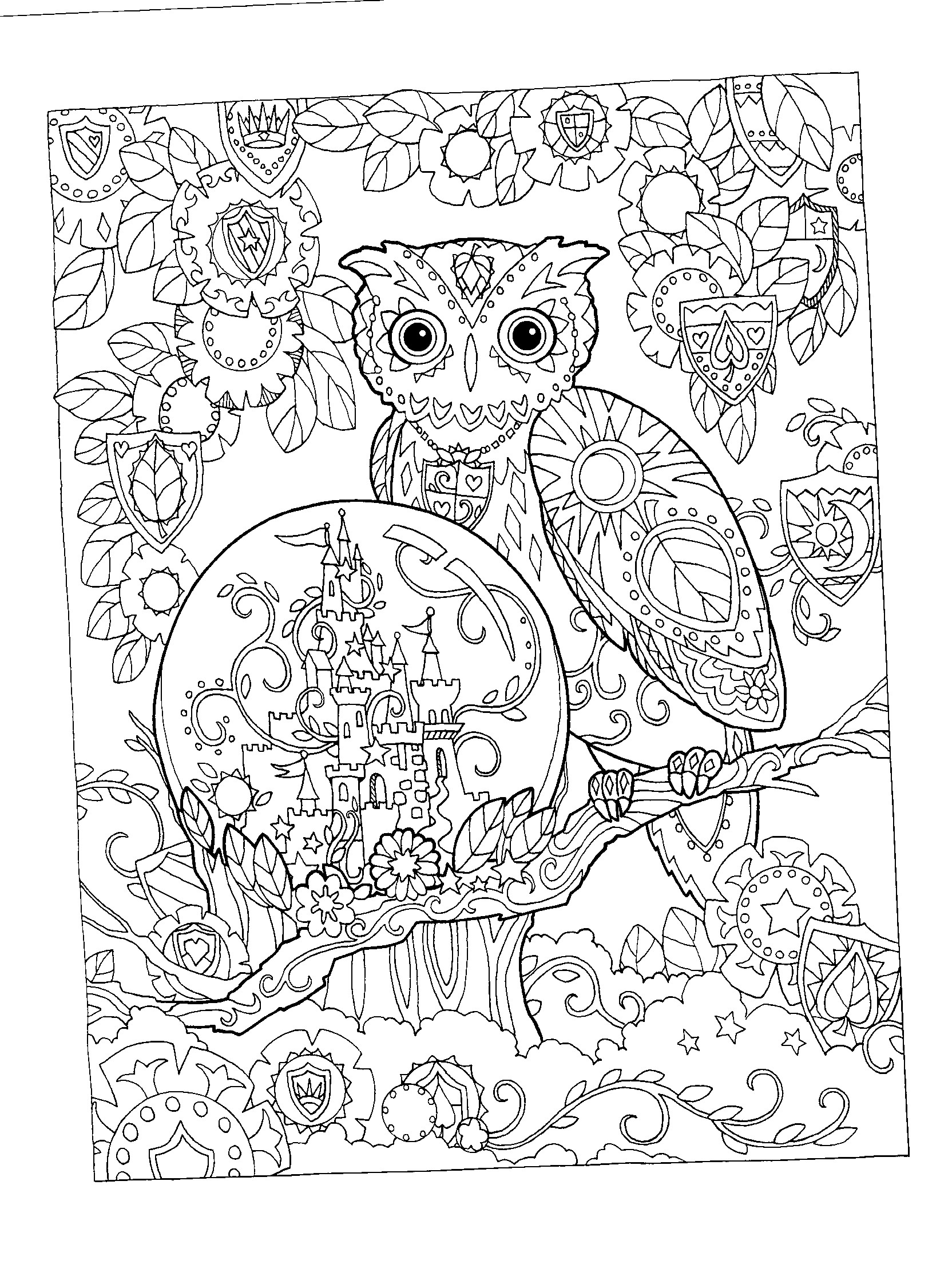 1664x2237 Adult Coloring Pages Animal Patterns Owl Gallery Coloring