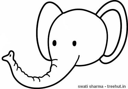 425x297 Elephant Face Coloring Things To Paint Elephant