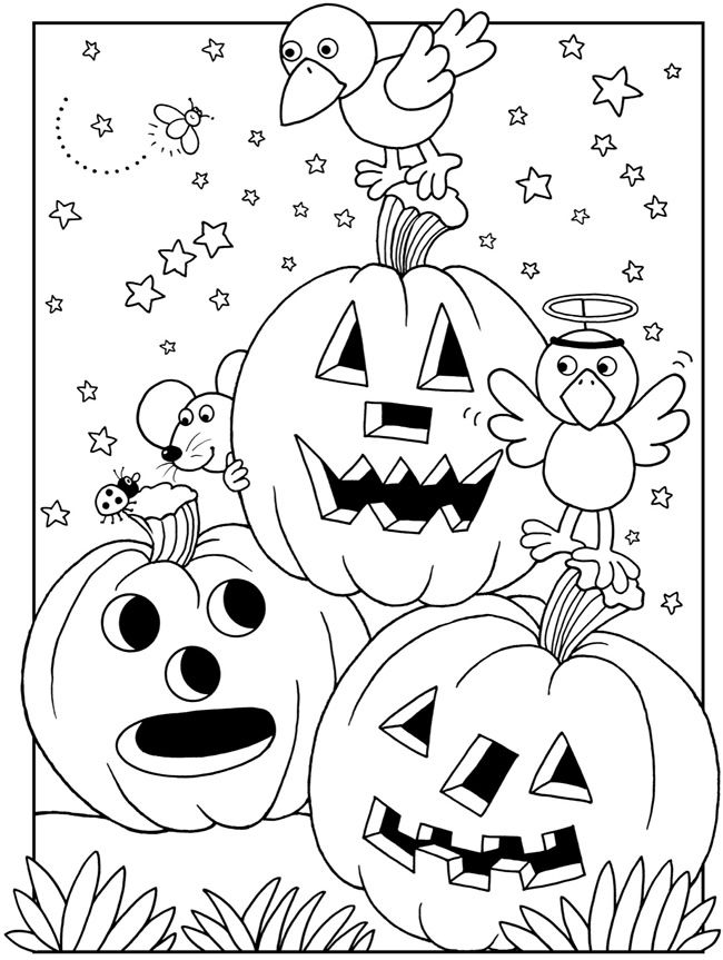 Animal Halloween Coloring Pages