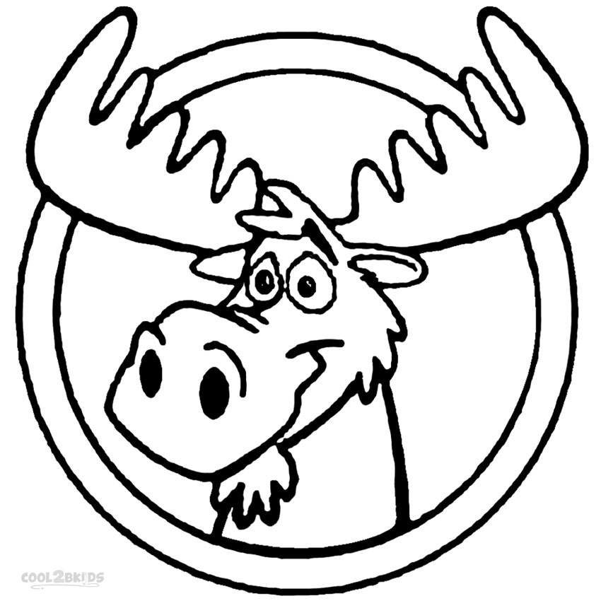 850x850 Printable Moose Coloring Pages For Kids Cool2bkids
