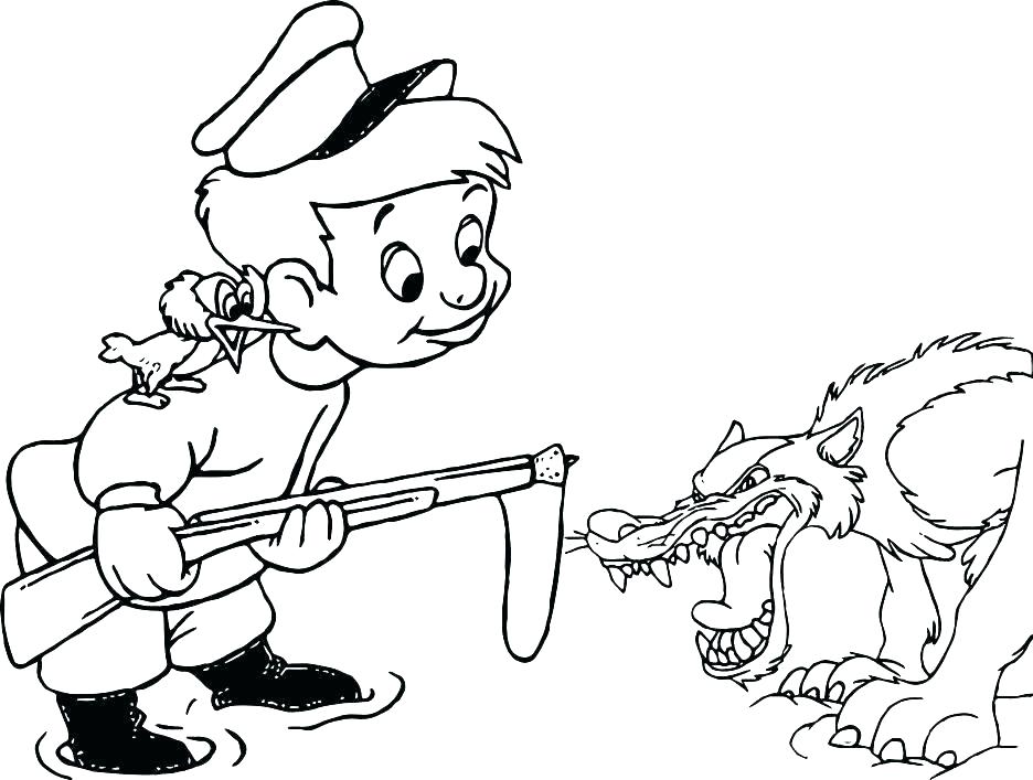 936x707 Wolf Coloring Sheets Wolf Coloring Sheets Peter And The Wolf