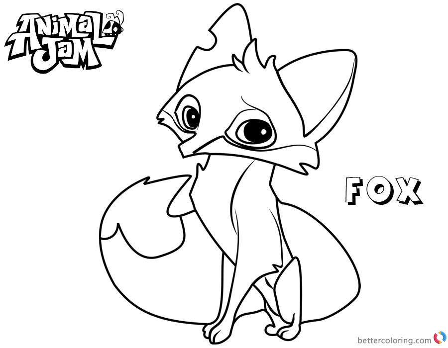 900x700 Animal Jam Coloring Pages Fox