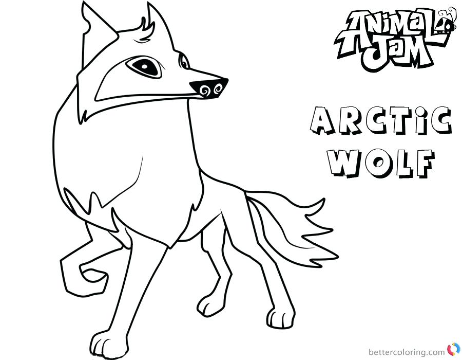 900x700 Animal Jam Coloring Pages Wolf Arctic Free Printable