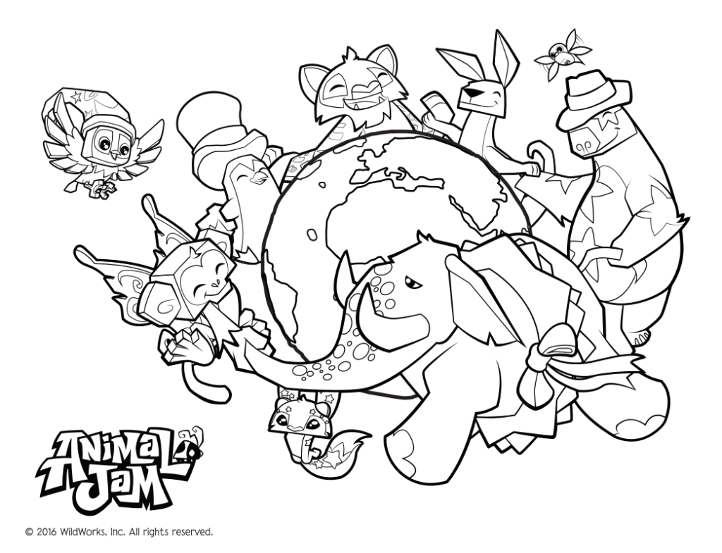 1024x785 Creative Decoration Animal Jam Coloring Pages Animal Jam Coloring