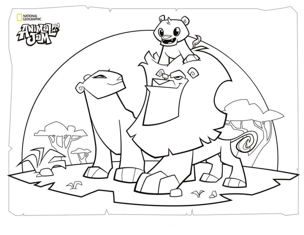 1017x786 Free Printable Animal Jam Coloring Pages