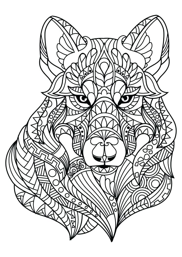 736x1040 Animal Coloring Books For Adults Hippie Animals Coloring Page By