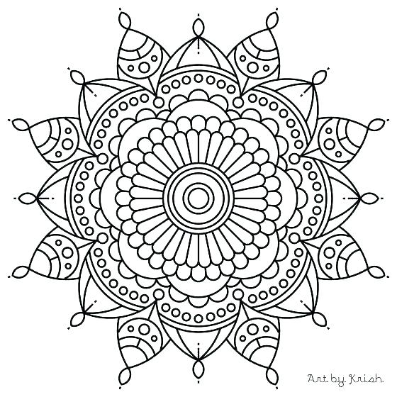 560x560 Free Printable Animal Mandala Coloring Pages Symmetrical Flower