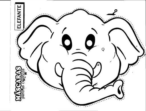 512x390 Free Printable Animal Masks Templates Elephant Mask
