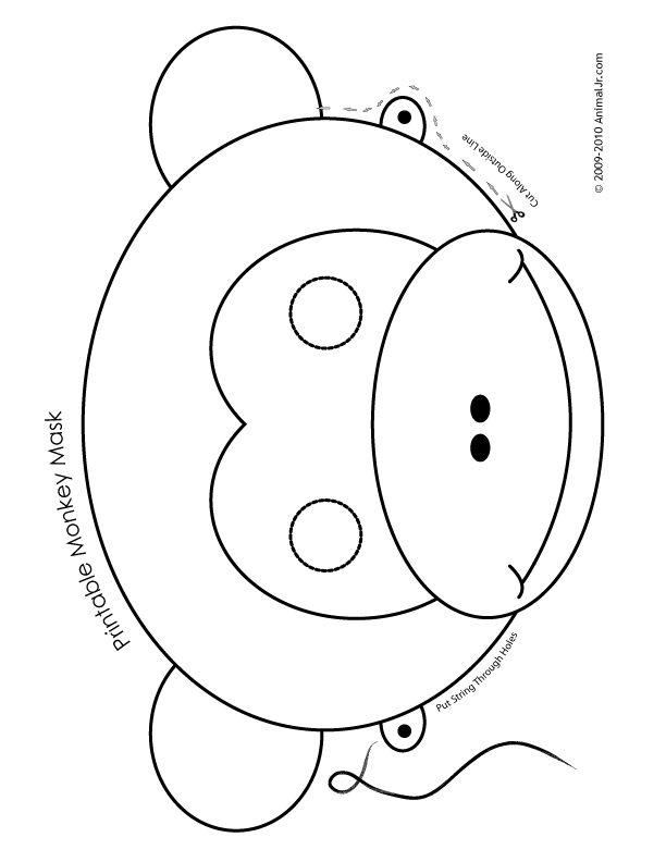 612x792 Animals Mask Printables