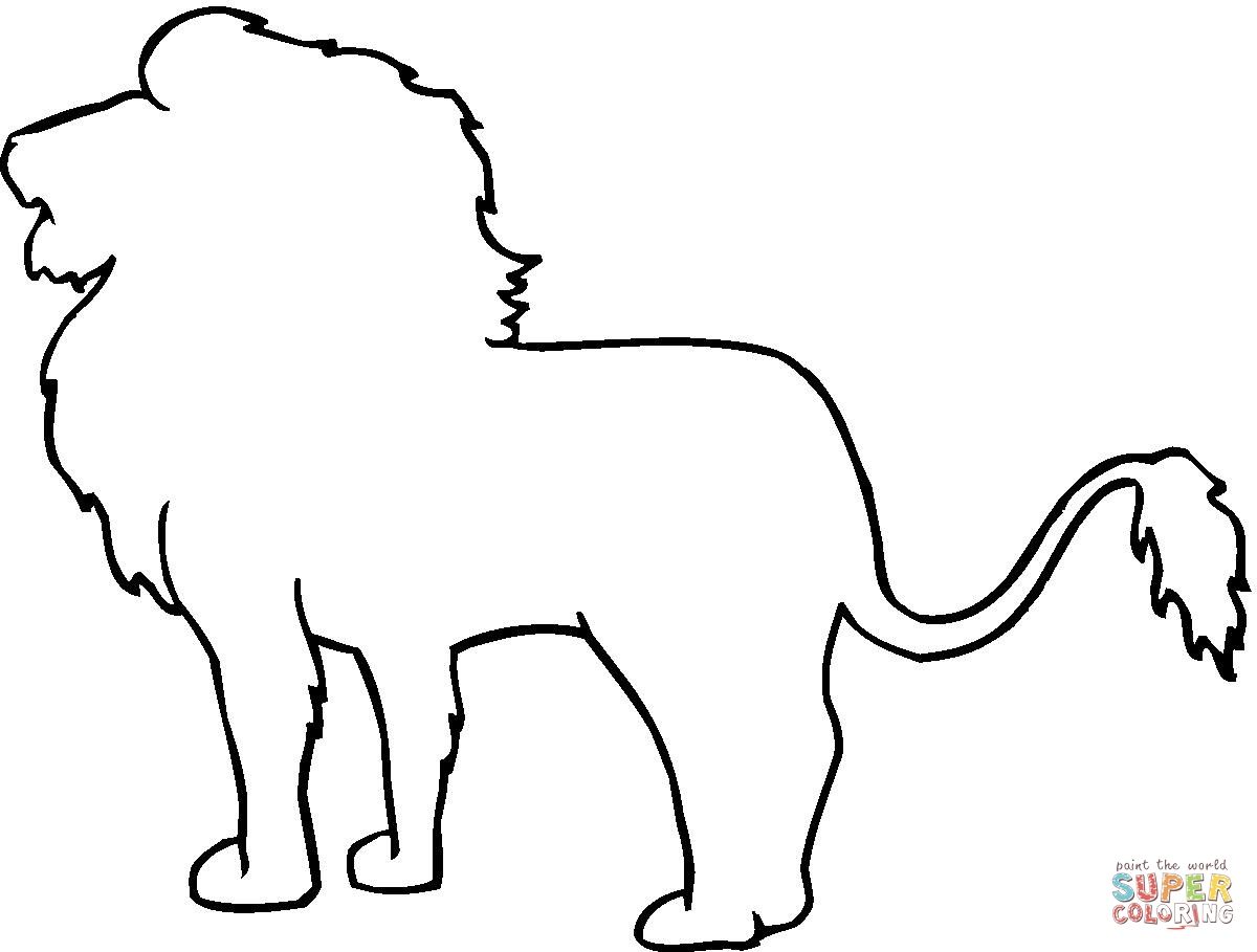 1200x909 Animal Outline Drawings Lion Outline Coloring Online Something