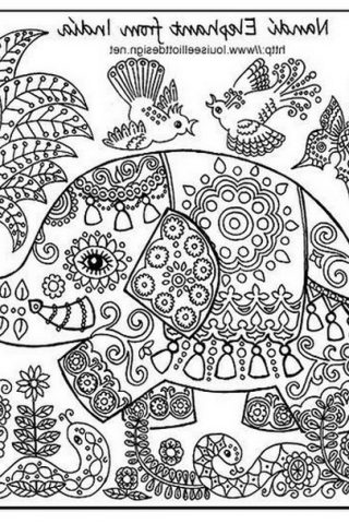 320x480 Animal Patterns Colouring Pages