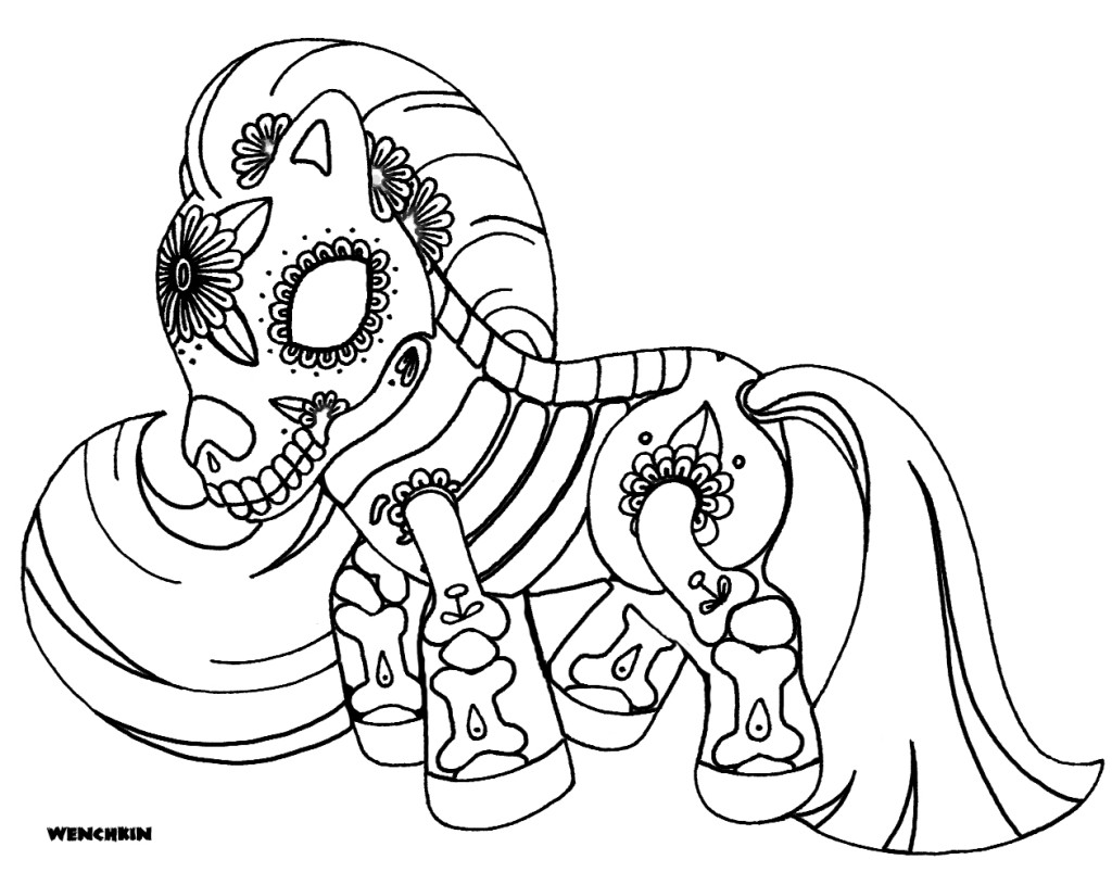 1024x803 Pony Day Of The Dead, Dia De Los Muertos, Sugar Skull, Coloring