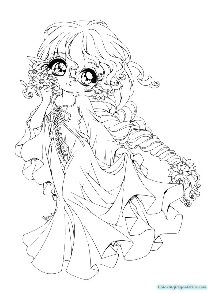 Anime Angel Coloring Pages