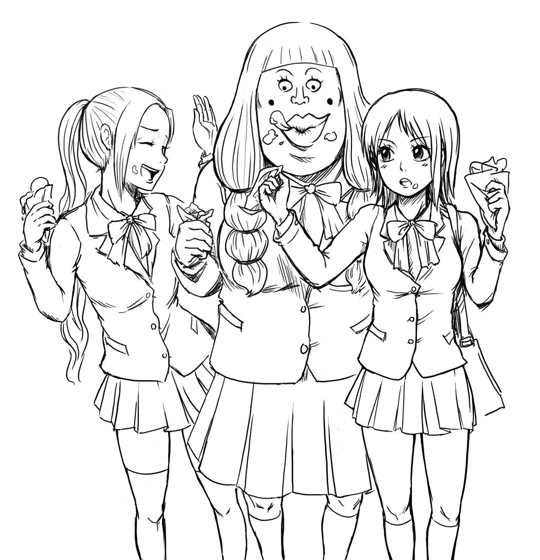 1054x1094 Anime Best Friends Coloring Pages To Print Coloring For Kids 2018