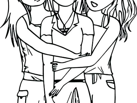 440x330 Friends Coloring Pages Coloring Pages Plus Three Best Friends