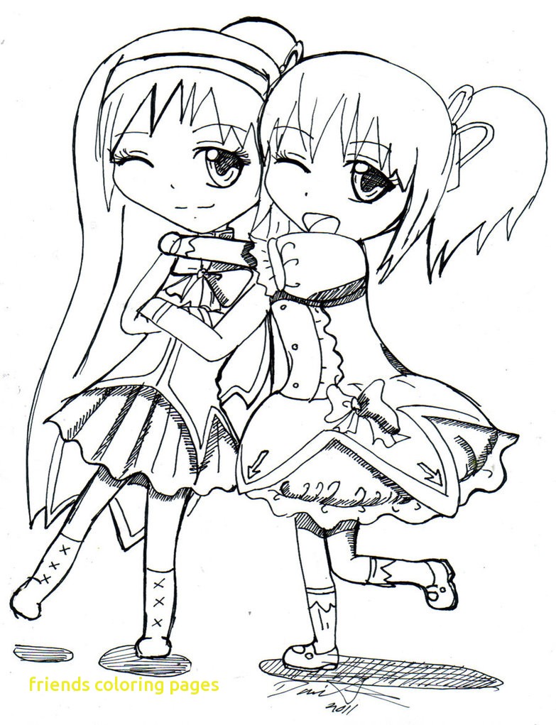 783x1021 Friends Coloring Pages With Anime Best Friends Coloring Pages
