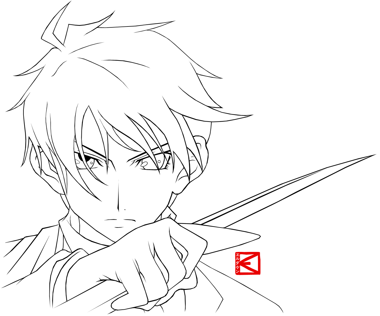 1261x1050 Anime Guy Coloring Pages