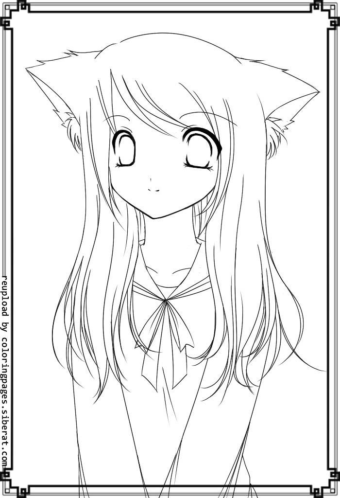 700x1024 Cute Anime Coloring Pages Cat Girl Bruceampmama