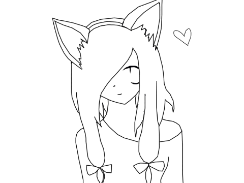 480x360 Am Cat Girl Anime Colouring Pages, Cat Girl Coloring Pages
