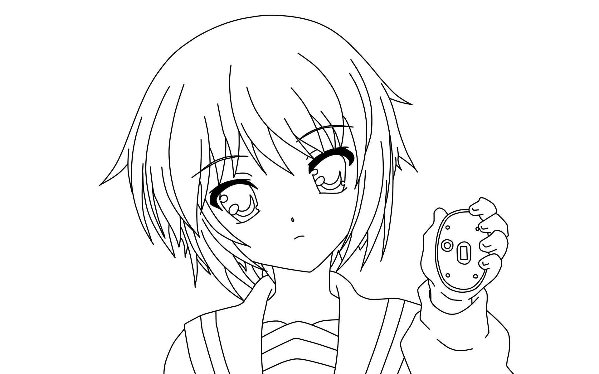 1920x1200 Anime Characters Coloring Pages