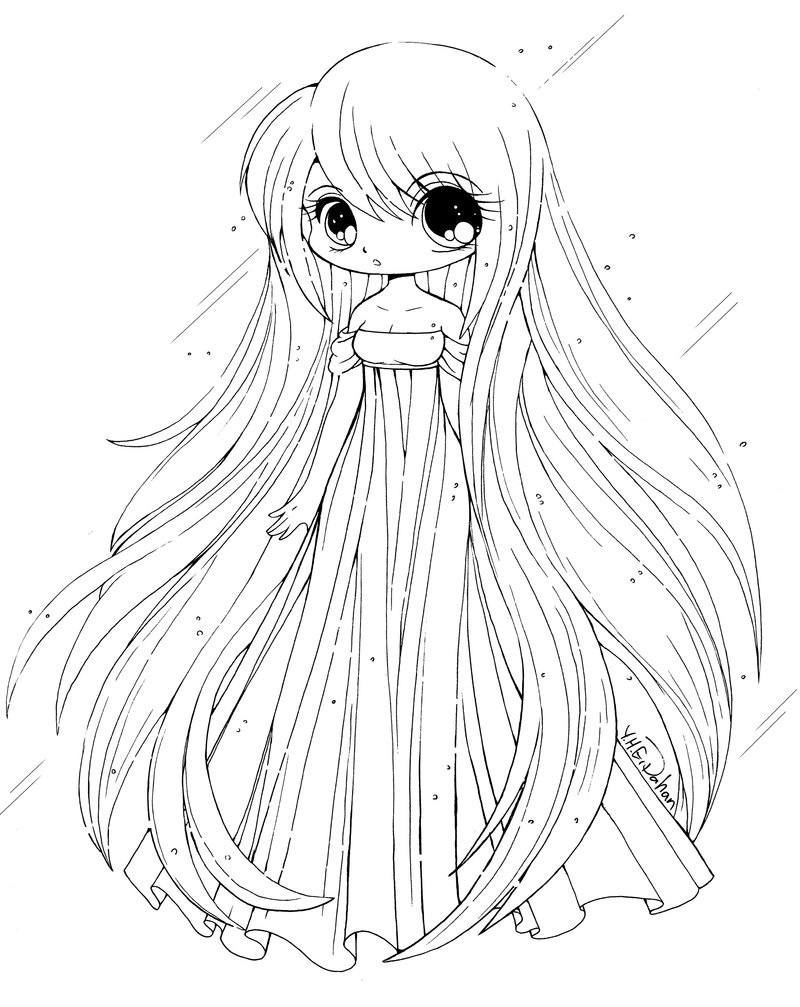 800x1007 Cute Chibi Coloring Pages For Kids Free Printable In Girl