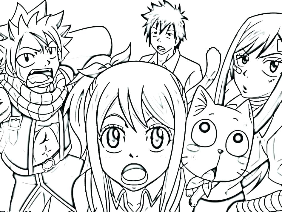 945x709 Fairy Tail Color Pages Fairy Tail Anime Coloring Pages Anime