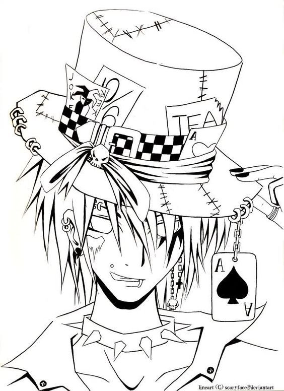 564x776 Anime Anime Evil Colouring Pages Adult Coloring Mad