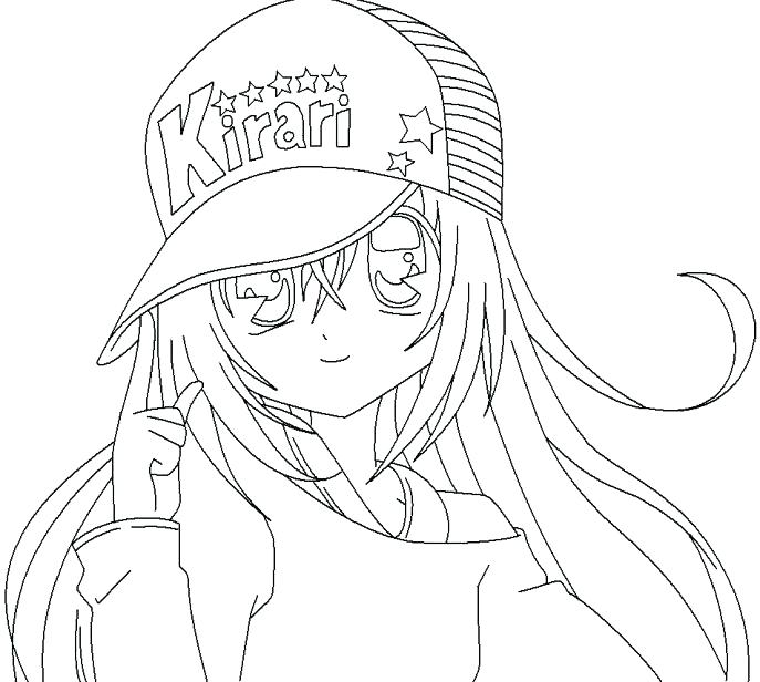 687x616 Chibi Anime Coloring Pages Cute Coloring Pages Of Girls Photograph