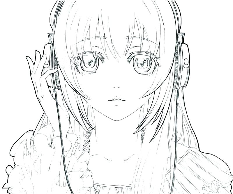 800x667 Anime Girls Coloring Pages