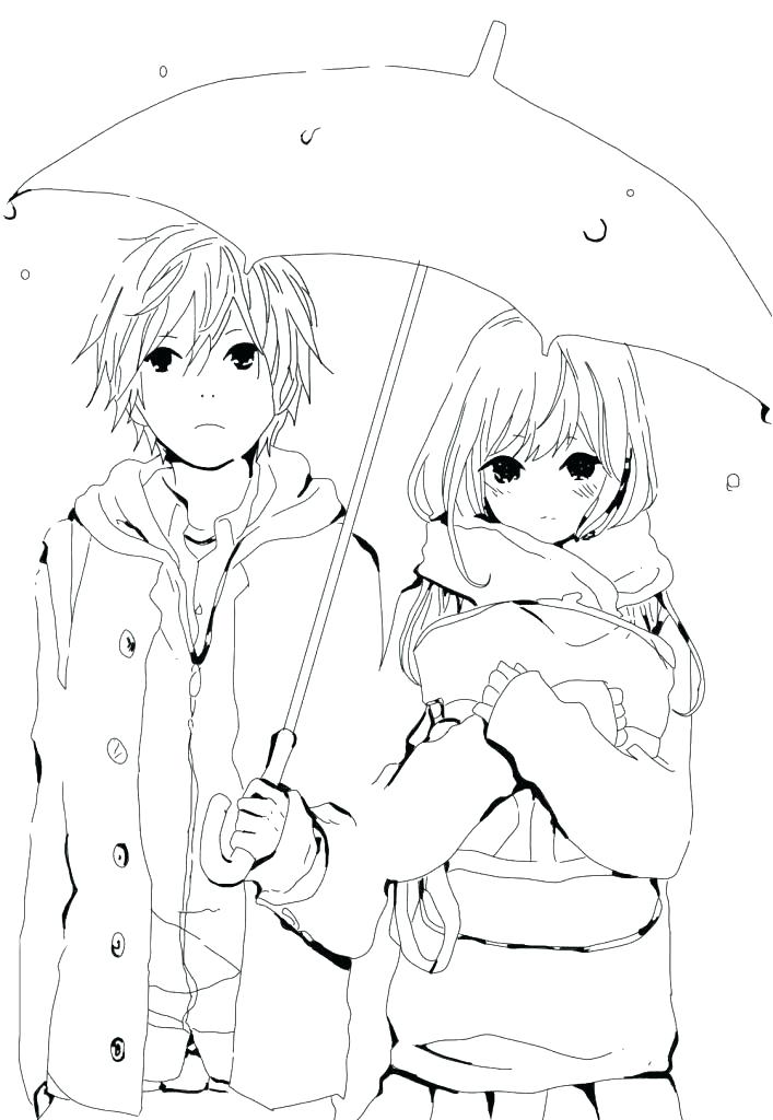 707x1024 Anime Coloring Books Amusing Anime Couple Coloring Pages In Free