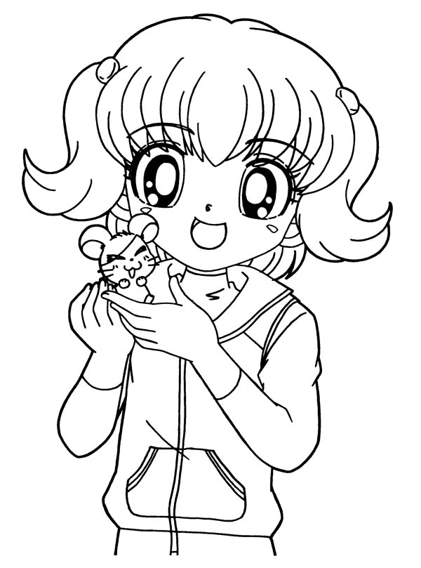 600x809 Anime Coloring Pages Games Anime Girl Anime Girl And Little