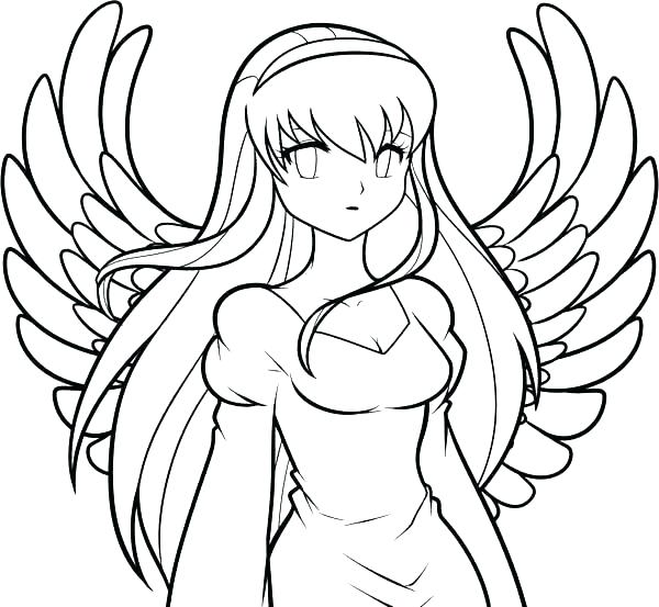600x553 Coloring Pages Of Anime Characters Free Anime Coloring Pages