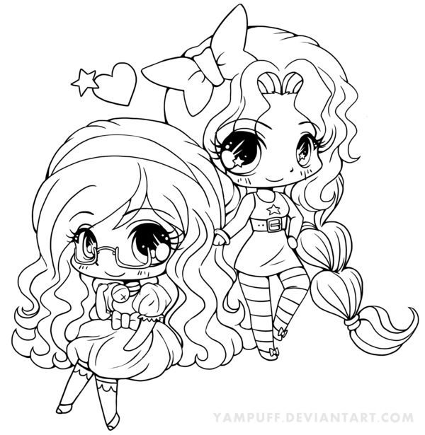 600x615 Chibi Anime Girls Coloring Pages Coloringstar For Cute Designs 11