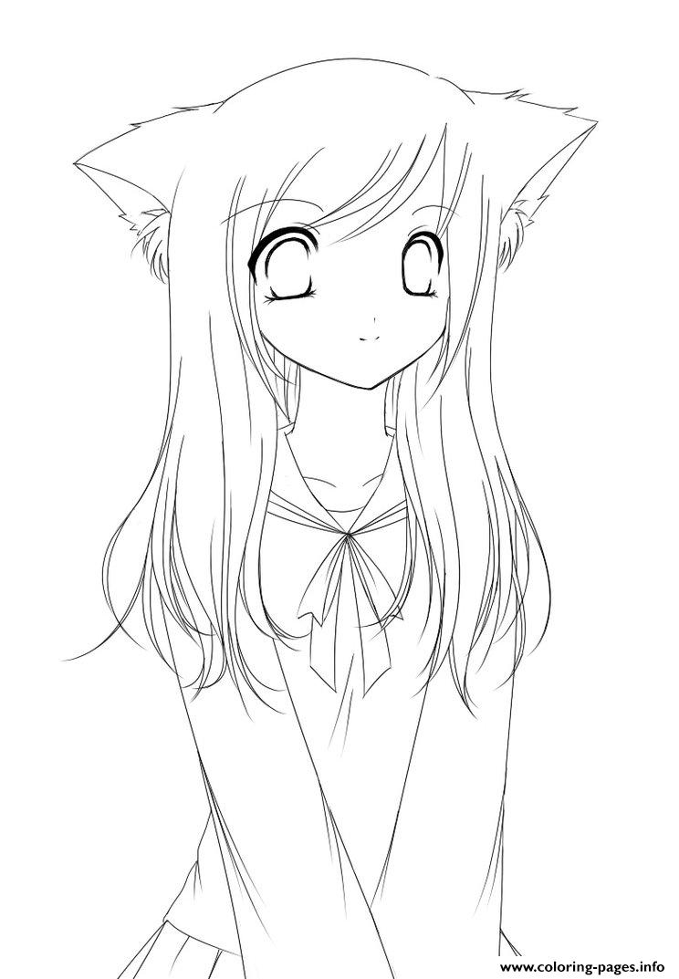 744x1073 Cute Anime Coloring Pages To Print Collection