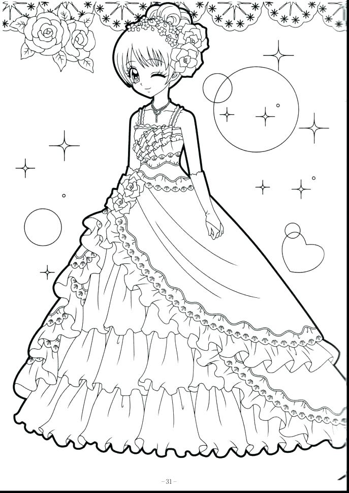 687x970 Cute Anime Coloring Pages Cute Anime Girl Coloring Pages Superb