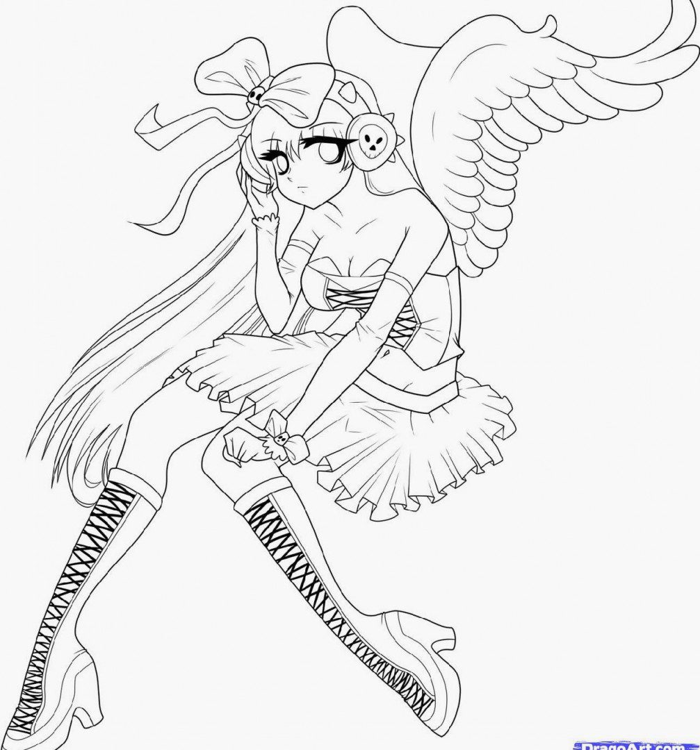 Anime Emo Girl Coloring Pages