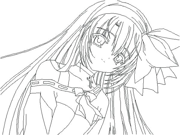 600x450 Anime Girls Cartoon Coloring Pages 7 Cartoon Creative Anime Emo