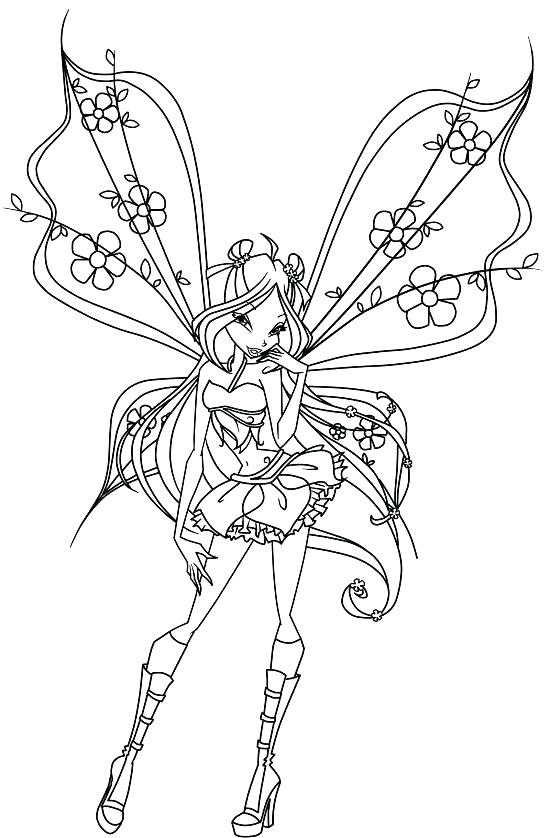 550x838 Detailed Fairy Coloring Pages Fairy Coloring Pages Anime Fairy