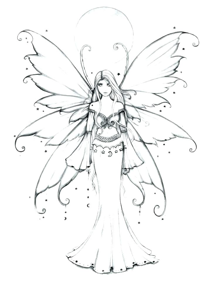 720x972 Fairy Coloring Pages