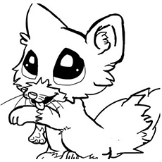 230x230 Baby Fox Coloring Pages