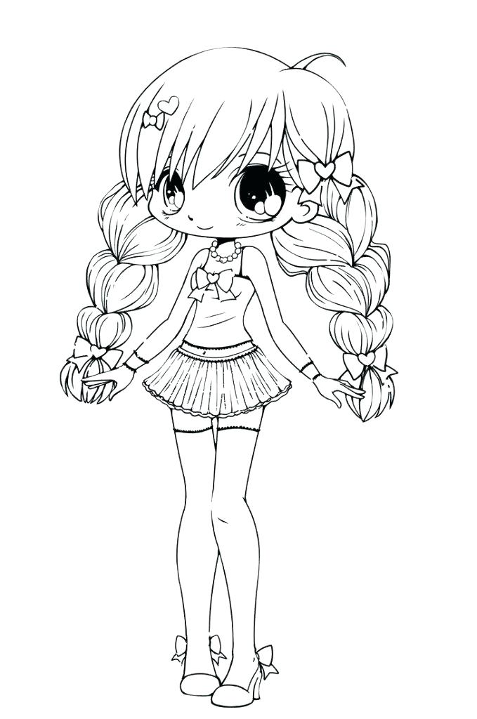 679x1024 Anime Girl Coloring Pages
